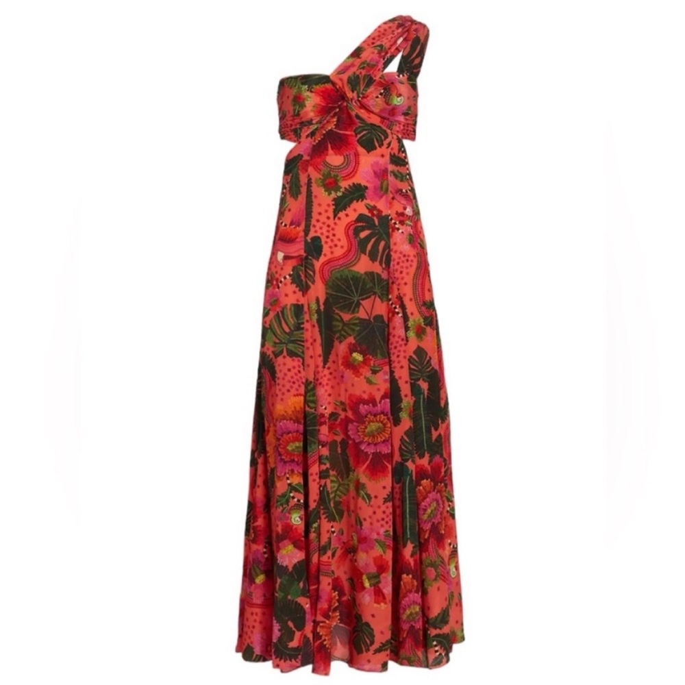 FARM Rio Multicolor Floral One-Shoulder Maxi Dress - Picture 2 of 5
